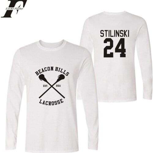 2017 christmas fitness long Sleeve Beacon Hills Stilinski 24 T Shirt hit hop Teen Wolf t-shirt Men Women tops camisa masculina