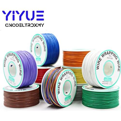 250M 30AWG Wrapping Wire Tin Plated Copper DM-30-1000 Cable Breadboard Jumper Insulation Electronic Conductor Wire Connector