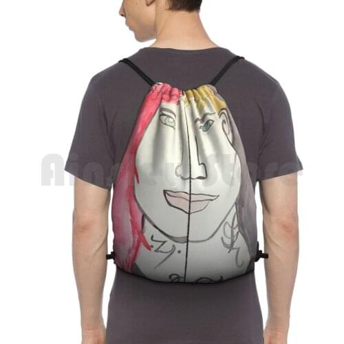 Art By A.R. Regan : Clary Fray And Morgenstern Backpack Drawstring Bags Gym Bag Waterproof Dont Touch Me Unless Cute