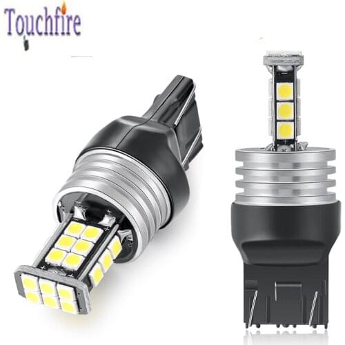 2pcs Auto 7440 7443 P21W w16w Canbus Car Bulb 12V 3030SMD W16W LED Reverse DRL Light White