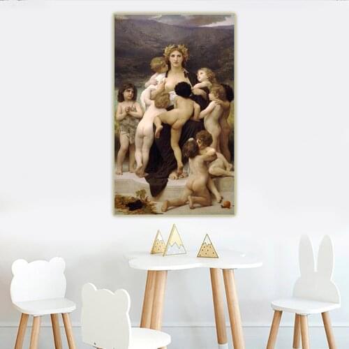 Citon William Adolphe Bouguereau《The Motherland,1883》Canvas Oil Painting Artwork Picture Wall Background Decor Home Decoration