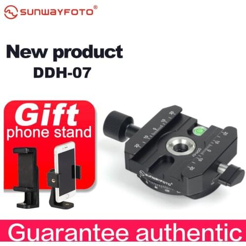 SUNWAYFOTO DDH-07 Tripod Head Quick Release Clamp for DSLR BallHead Panoramic panning Release Clamp with Arca Plate