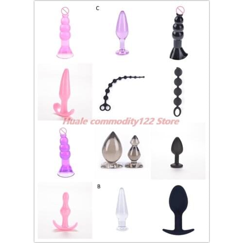 Hot Sexy Black Silicone Anal Plug Massage Adult Sex Toys For Women Man Gay Anal But Plug Set Buttplug Butt Plugs Sex Products