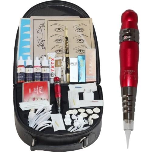 Import Motor Recharge Permanent Makeup Machine Pen Needles Ink Tattoo Cream Kit for Eyebrow Lips Eyeliner Body Tattoo Art