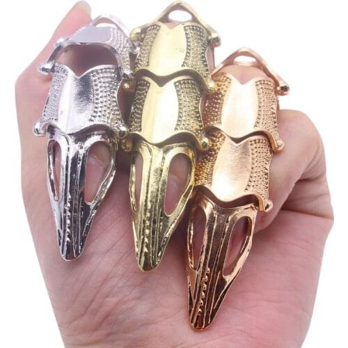 Punk Rings Rock Scroll Joint Armor Knuckle Metal Full Finger Claw Rings Gifts11.22