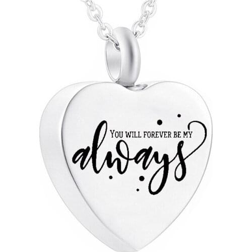 Cremation Jewelry Heart-Shaped Stainless Steel Metal Urn Necklace To Commemorate The Ashes Of A Deceased Relative/Pet