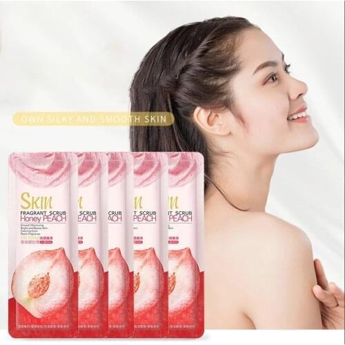 LAIKOU Peach Body Scrub Cream Face Scrub Deep Cleansing Skin Whitening Go Cutin Dead Skin Treatment Acne Moisturizing Body Care