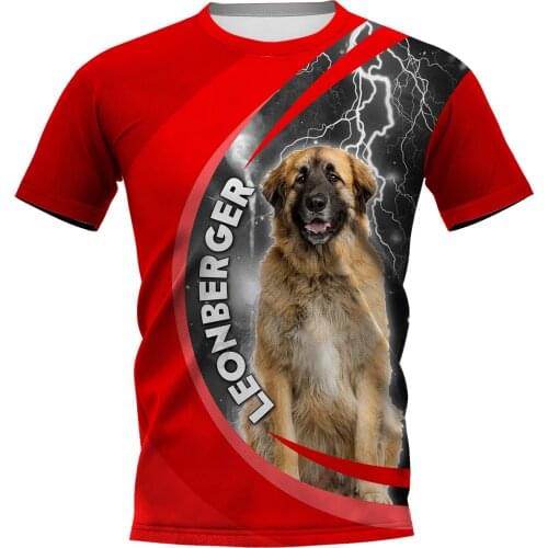 Leonberger 3D Printed t shirts women for men Summer Casual Tees Short Sleeve T-shirts Short Sleeve Drop Shipping 05