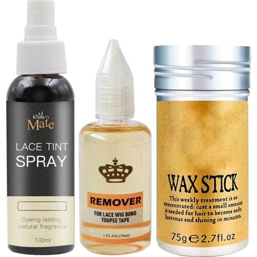 Hot Selling Super High Quality Lace Tint Spray and Strong Hold Hair Wax Stick and Remover for Lace Frontal Clsoure Wig