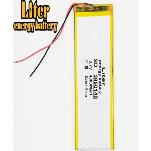 3.7V 4000mAH 3850140 PLIB polymer lithium ion battery Li-ion battery for mp3 mp4 8 inch 9inch