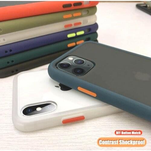 Matte Transparent Case For iPhone 11 Pro XS Max XR Cover Silicone Shockproof Protective Bumper For iPhone XS X 11 Pro Max Case