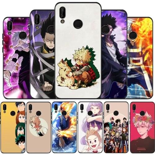 Boku no Hero Academia Soft Silicone black Phone Case For Huawei P9 P10 P20 P30 P40 lite P20 P30 P40 pro Y9 Y6 P smart 2019