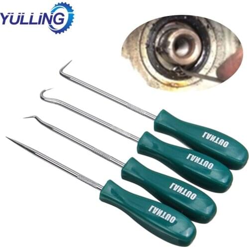 YULLING 4Pcs 135mm Car Auto Vehicle Oil Seal Screwdrivers Set O-Ring Seal Gasket Puller Remover Pick Hooks Repair Tools for car