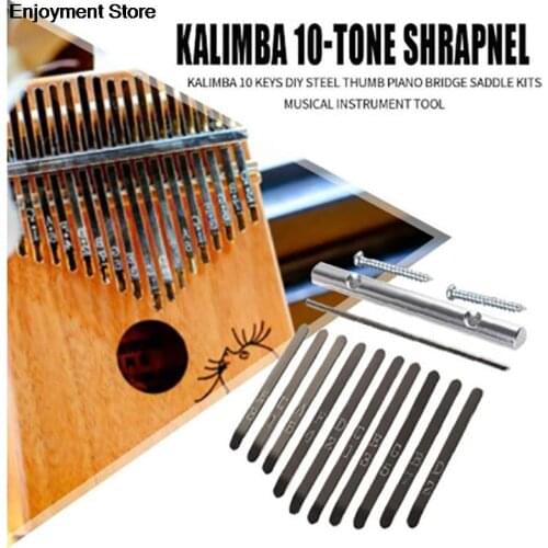 10 Keys Kalimba Thumb Piano Musical Instrument Thumb Piano Bridge Saddle 10 Keys Set Kit for Kalimba DIY Replacement Parts