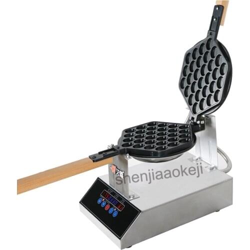Stainless steel Roaster Machine Commercial Intelligent Waffle machine Egg Bubble Waffle Maker Digital Display Waffle Maker 1400W