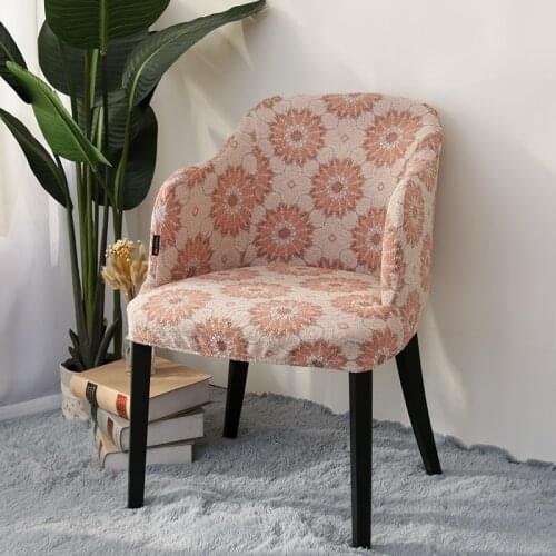 Dining Armchair Cover for Restaurant/Hotel Chair Cover Fabric Elastic One-piece Protective Cover Computer Chair Cover Jacquard