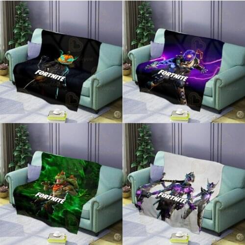 New Design 3D Printed Blanket Fortnite Figure Blanket Flannel Bedding Square Picnic Soft Blanket Home Office Nap Blanket Cover