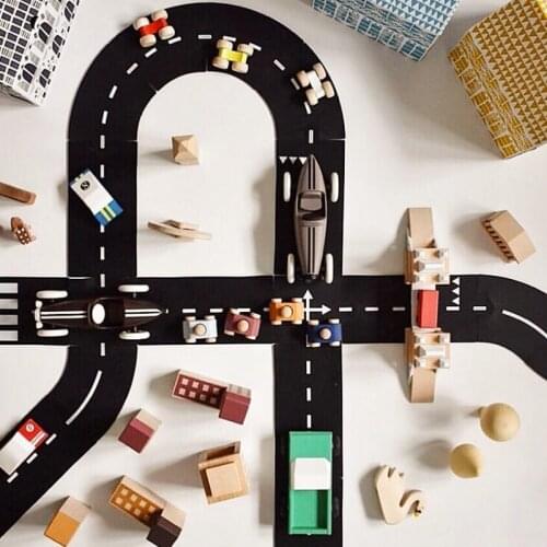 DIY PVC Puzzles Track Play Set Road Car Track Baby Puzzle Game Mat Floor Carpet Educational Learning Toys Nordic Kids Room Decor