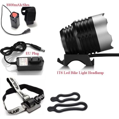 8.4V 8800mAh Cycle Bike Lamp T6 Super Power Spotlight Led Bicycle Light Headlight Riding Flashlight Accessories