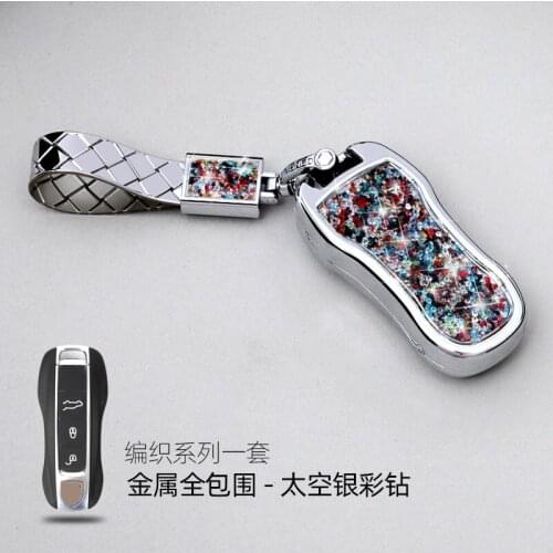 Alloy Special Diamond Car Key Cover key Case For Porsche Panamera 2017-2021 Cayenne 2018-2021