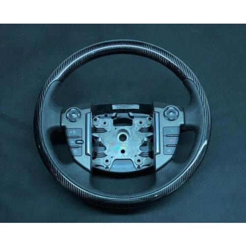 Racing Cuatomized Real Carbon Fiber Sports Steering Wheel Alcantara Leather compatible for Land Rover Discovery 2010-2020