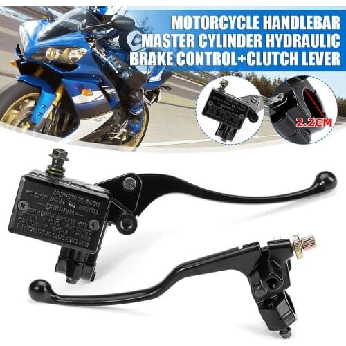 Universal 22mm 7/8'' Motorcycle Handlebar Black Left Right Master Cylinder Hydraulic Brake Control Clutch Lever Front Accessorie