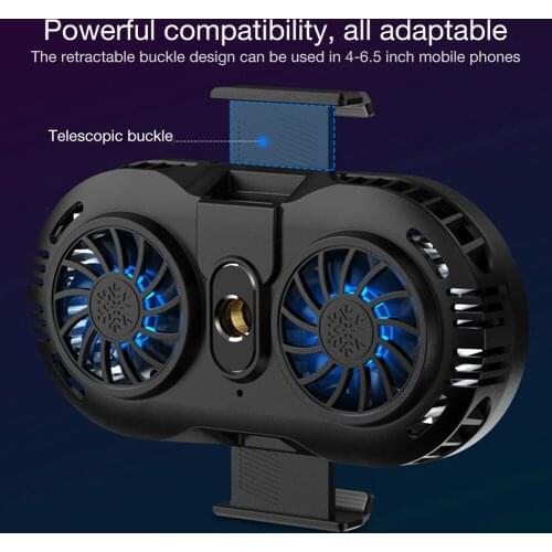 Universal Mobile Phone Radiator Gaming Phone Cooler Adjustable Portable Fan Holder Heat Sink For Huawei IPhone Xiaomi Relaxing