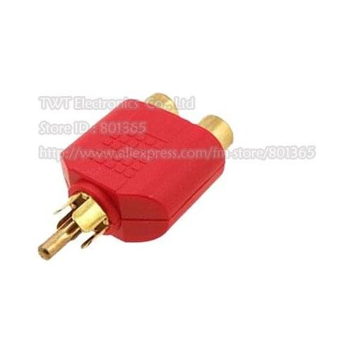 RCA Y Splitter AV Audio Video Plug Converter Male to Female M/F Cable Adapter , Free shipping , 6Qty