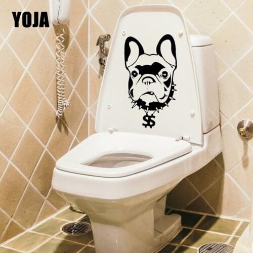 YOJA 14X23.9CM Modern Art Bedroom Home Decor Wall Stickers Toilet Decal Dog Pet Animal Cartoon T5-1492