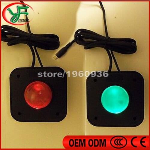 FREE SHIPPING Green Illuminated trackball of Diameter Round Connector PC Trackball mouse for jamma arcade game machine