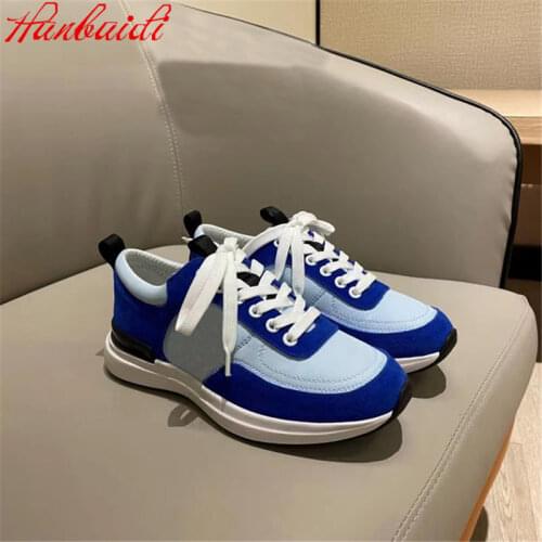 MIxed Color Women Casual Shoes Fashion Mesh Air Suede leather Women Sneakers Platform Lace Up Women Flats Loafers Outdoor Shoes