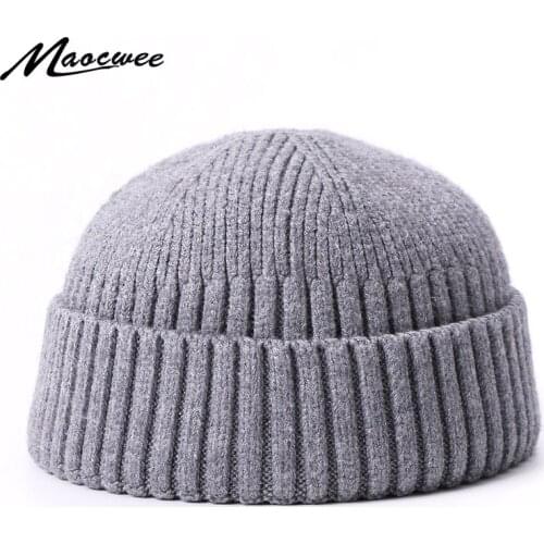 Winter Warm Knitted Skullcap Casual Short Autumn Hip Hop Hat Adult Men Women Beanie Knitted Beanie Skull Cap Elastic Hats Unisex