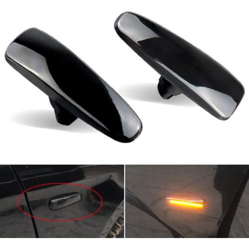 2PCS Smoked LEDTurn Signal Lamp For Mistubishi Outlander Sport Mirage Sport Lancer Evolution X Car Side Marker Blinker Light