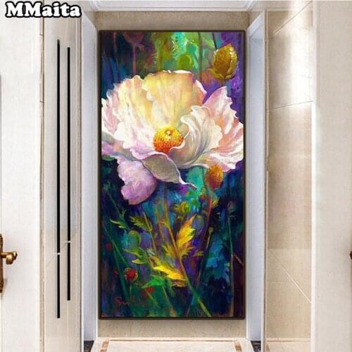 5D DIY Diamond Painting cross stitch Oil painting abstract flowers full square round diamond embroidery mosaic decor GG5602