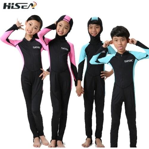 Free Shipping Scuba Diving Wetsuit Suits for Kids Swimming Surfing Wet Suit Swimsuit Equipment Jumpsuit Full Bodysuit Swimwear