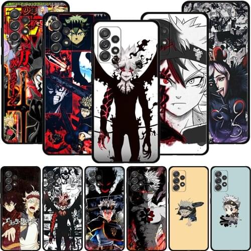 Cover For Samsung Galaxy A51 A71 A41 A31 A11 A01 A72 A52 A42 A32 A22 A21s A02s A12 A02 Black Shell Capa Case Anime black clover