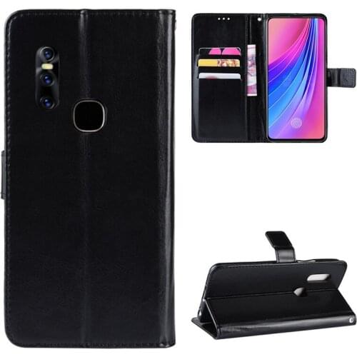 For vivo V15 Case Luxury Leather Flip Wallet Phone Case For Vivo V15 V 15 Case Stand Function Card Holder