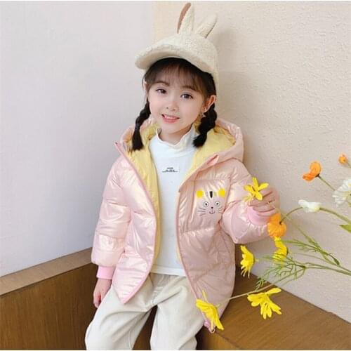 Girls Babys Kids Down Jacket Coat 2021 Hot Sale Warm Plus Thicken Winter Autumn Cotton Outerwear Hooded Childrens Clothing