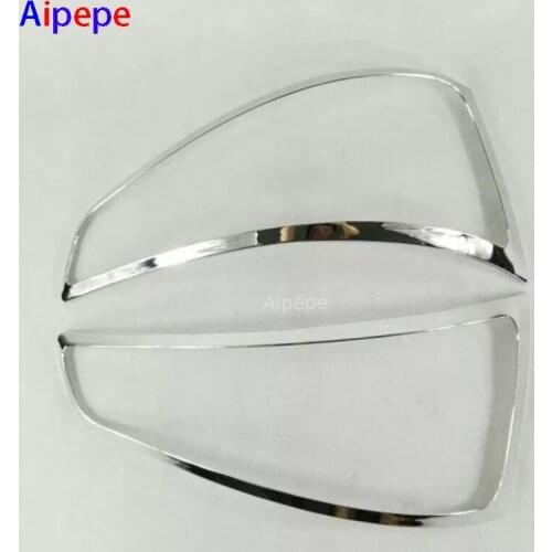 For Audi Q3 2013 2014 2015 2016 2017 2018 2019 Exterior ABS Chrome Rear Tail Light Lamp Cover Trims Taillight Frames 2Pcs