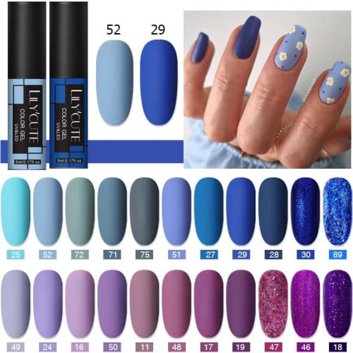 LILYCUTE Nail Gel Polish UV Gel Polish For Nails Art Manicure With Matt Base Top Coat Semi Permanant Soak Off Varnish Gellak