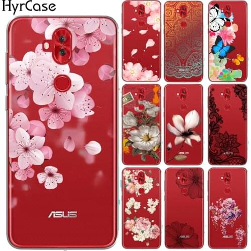 HyrCase Flower Silicon Cover For Asus Zenfone 5 Lite ZC600KL Sexy Lace Floral Pattern Soft TPU Phone Case For Asus ZC600KL
