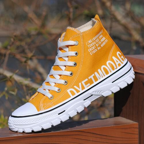 Mens high-top canvas shoes Korean fashion shoes casual shoes sneakers mens shoes summer