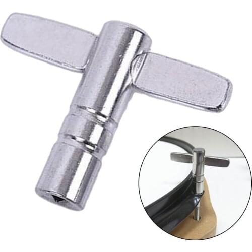 Drum Tuning Key Adjustment Wrench Silver Metal Percussion Accessories Tool Universal 5mm Standard Tune Drum Key Instrument Parts