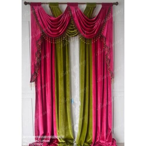 Home Decor Carpet ,Velvet Curtain Living Room Bedroom curtain , Free Trim for Different Size ,1702m60, Customize Curtains