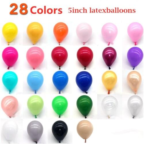 50p 5inch Thick Pearl Round Matte Balloon Wedding Color Arch Ballons Wholesale Wedding Birthday Balloons Decoration Party Ballon
