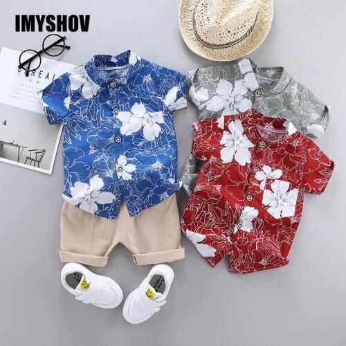 2020 Toddler Boy Summer Clothes Set For Kids Boys Clothing Baby Children Suit Korean Infant Shorts Shirt+Pants Outfits 0-4 Years