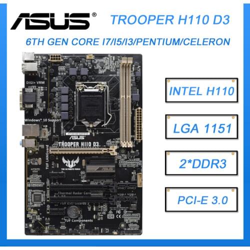 ASUS B150-PRO LGA1151 Intel B150 PC Motherboard DDR4 ATX M.2 SATA III PCI-E 3.0 Desktop Motherboards Set