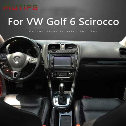 Mutips For VW Golf 6 2008-2012 gti R MK6 Scirocco 2009-2016 Car Gear Shift Panel Center Console Control Sticker Interior Styling