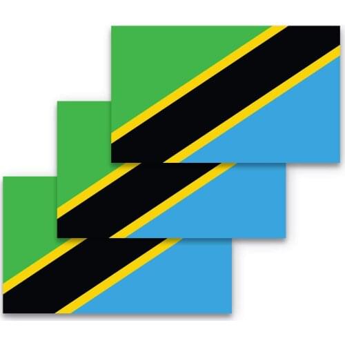 Tanzania Flag Stickers Suitable for Car Motos doors and windows Computer Sticker Trolley Case Wall Bumper Waterproof