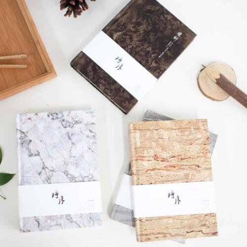 New creative marble hardcover office school drawing sketchbook with blank white paper sheets stationery A5 thick